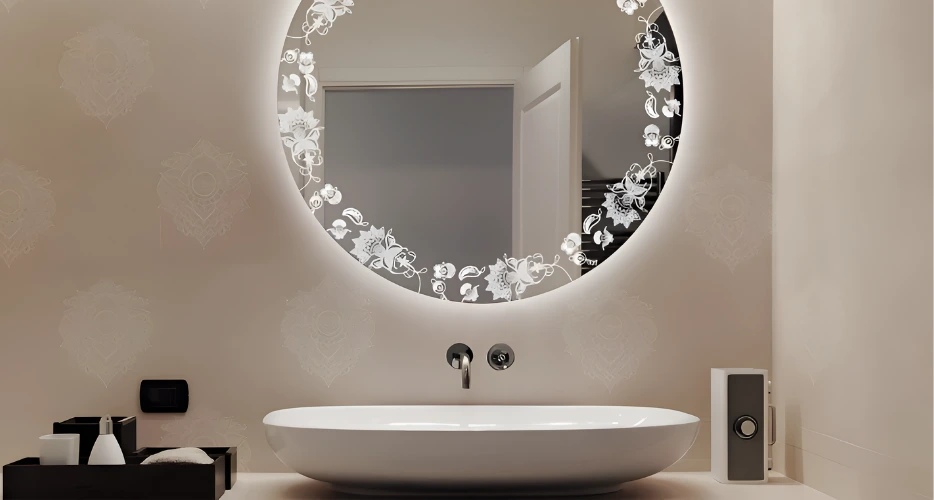 Premium Custom Print LED Lighted Mirror in London